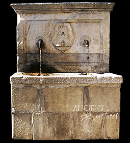 Antique reclaimed stone wall fountain from a private villa in the south west of France Cira 16th century