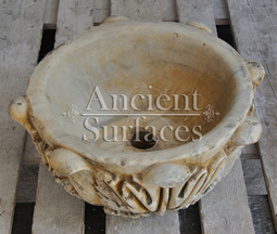 Antique Foliated Marble Planter Sink
